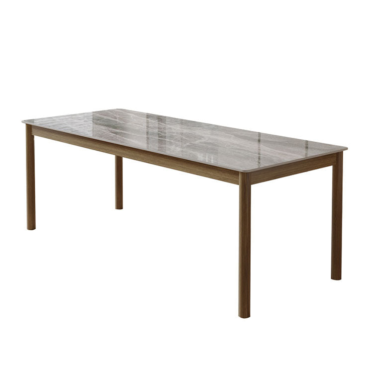 Bureau d'écriture de style industriel Bureau de tâche de forme rectangulaire en brun pour le bureau