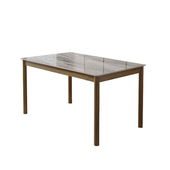 Bureau d'écriture de style industriel Bureau de tâche de forme rectangulaire en brun pour le bureau