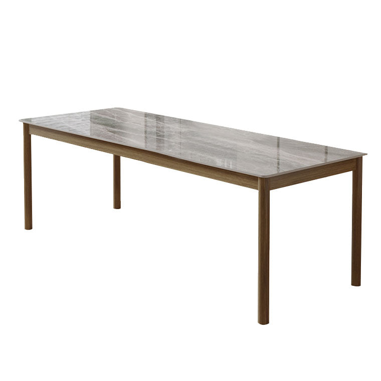 Bureau d'écriture de style industriel Bureau de tâche de forme rectangulaire en brun pour le bureau