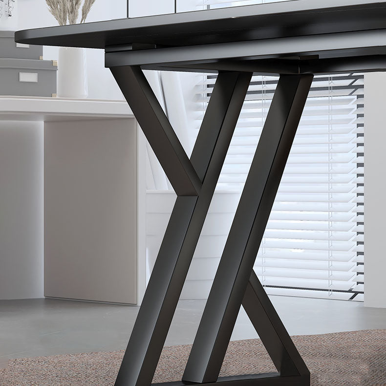 Industrial Style Task Desk Rectangular Shaped Office Desk in Grey/White/Black Clearhalo 'furn' 'furn_office_desk' 'Furniture' 'Office Desks' 'Office Furniture' 'office_desk' 7114609