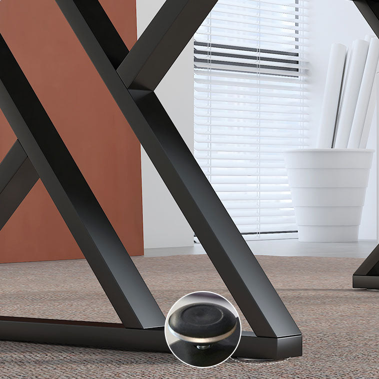 Industrial Style Task Desk Rectangular Shaped Office Desk in Grey/White/Black Clearhalo 'furn' 'furn_office_desk' 'Furniture' 'Office Desks' 'Office Furniture' 'office_desk' 7114610