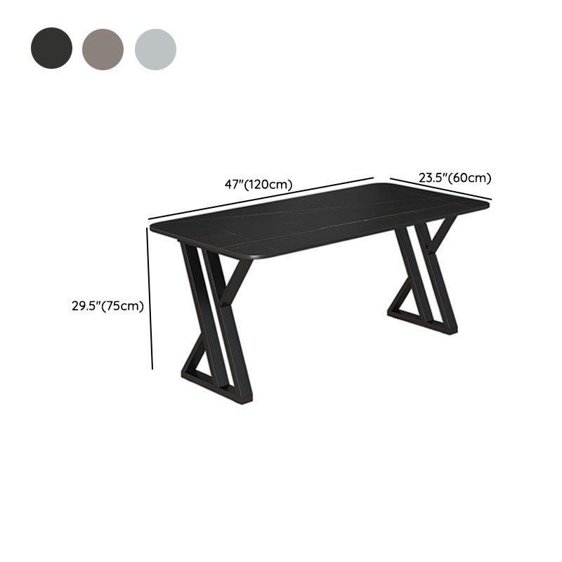 Industrial Style Task Desk Rectangular Shaped Office Desk in Grey/White/Black Clearhalo 'furn' 'furn_office_desk' 'Furniture' 'Office Desks' 'Office Furniture' 'office_desk' 7114628