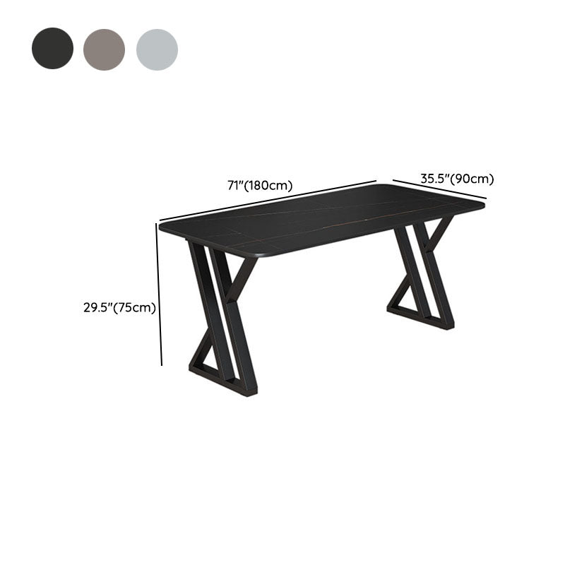 Industrial Style Task Desk Rectangular Shaped Office Desk in Grey/White/Black Clearhalo 'furn' 'furn_office_desk' 'Furniture' 'Office Desks' 'Office Furniture' 'office_desk' 7114632