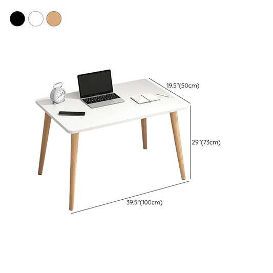 Contemporary Wooden Writing Desk Parsons Base 28.74-inch Tall Office Desk