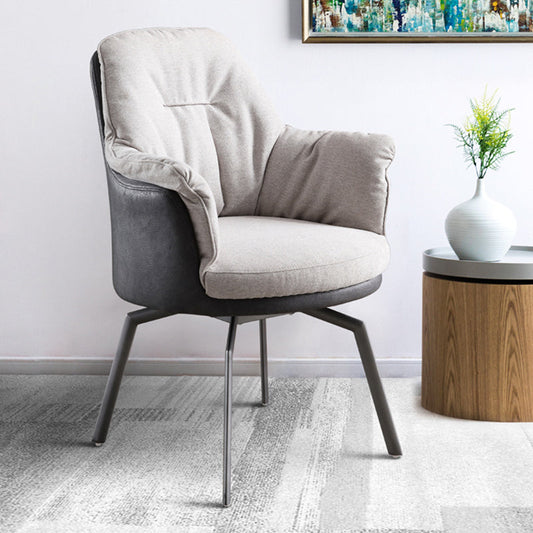 Modern Style Office Chair Home Armless Task Chair with 4-Legs 1 Piece