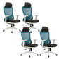 Modern Fixed Arms Chair Tilt Mechanism No Distressing Ergonomic Desk Chair 4 Piece Set Clearhalo 'furn' 'furn_office_chair' 'Furniture' 'Office Chairs' 'Office Furniture' 'office_chair' 7115397