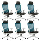 Modern Fixed Arms Chair Tilt Mechanism No Distressing Ergonomic Desk Chair 6 Piece Set Clearhalo 'furn' 'furn_office_chair' 'Furniture' 'Office Chairs' 'Office Furniture' 'office_chair' 7115399