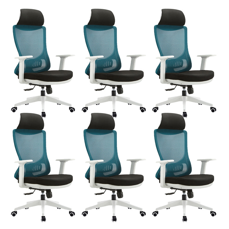 Modern Fixed Arms Chair Tilt Mechanism No Distressing Ergonomic Desk Chair 6 Piece Set Clearhalo 'furn' 'furn_office_chair' 'Furniture' 'Office Chairs' 'Office Furniture' 'office_chair' 7115399