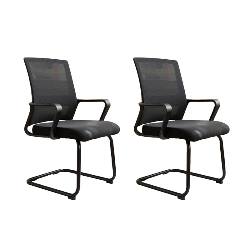 Sedia da ufficio a armi fissa in stile moderno nessuna sedia ergonomica angosciante