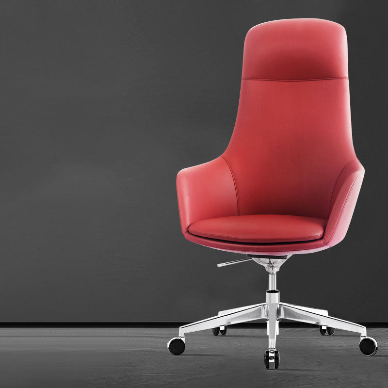 Modern Swivel Chair Desk Chair Faux Leather Executive Managers Chair Clearhalo 'furn' 'furn_office_chair' 'Furniture' 'Office Chairs' 'Office Furniture' 'office_chair' 7115490