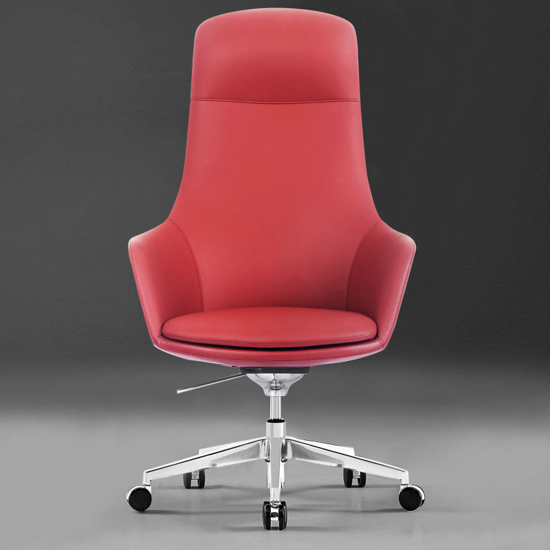 Modern Swivel Chair Desk Chair Faux Leather Executive Managers Chair 1 Piece High-Back (Over 22 in.) Clearhalo 'furn' 'furn_office_chair' 'Furniture' 'Office Chairs' 'Office Furniture' 'office_chair' 7115492