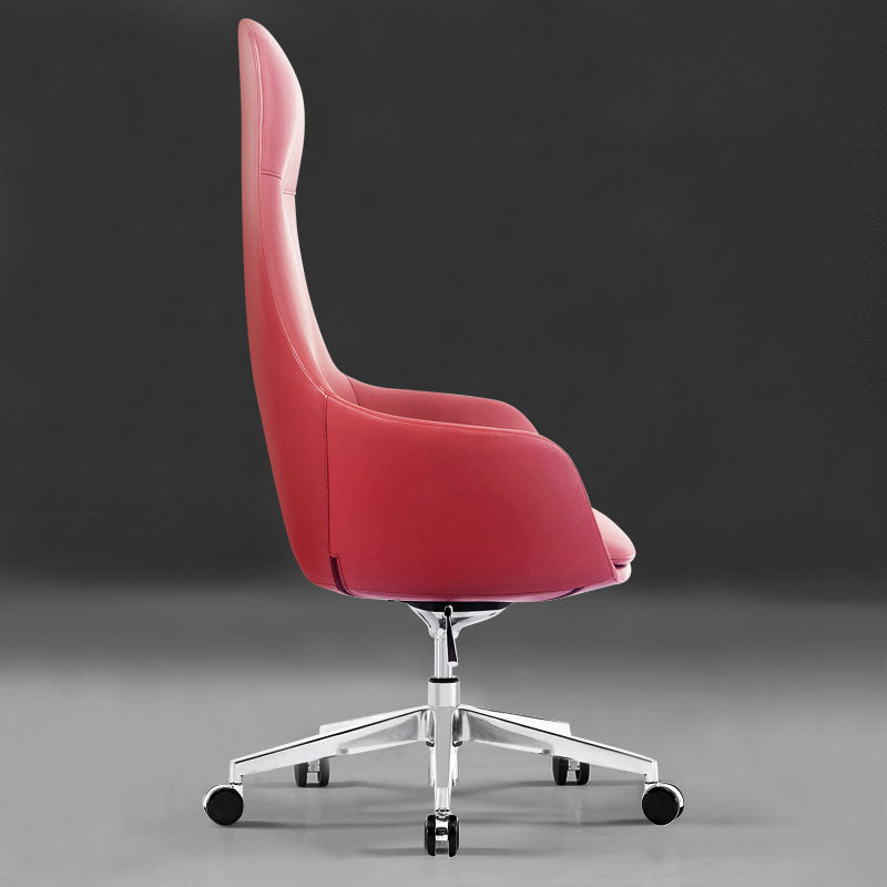 Modern Swivel Chair Desk Chair Faux Leather Executive Managers Chair Clearhalo 'furn' 'furn_office_chair' 'Furniture' 'Office Chairs' 'Office Furniture' 'office_chair' 7115494