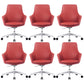 Modern Swivel Chair Desk Chair Faux Leather Executive Managers Chair 6 Piece Set Mid-Back (14-22 in.) Clearhalo 'furn' 'furn_office_chair' 'Furniture' 'Office Chairs' 'Office Furniture' 'office_chair' 7115505