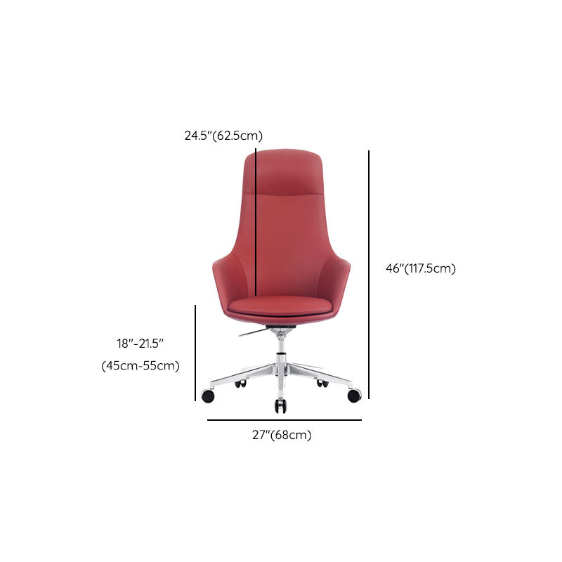 Modern Swivel Chair Desk Chair Faux Leather Executive Managers Chair Clearhalo 'furn' 'furn_office_chair' 'Furniture' 'Office Chairs' 'Office Furniture' 'office_chair' 7115507