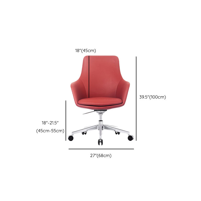 Modern Swivel Chair Desk Chair Faux Leather Executive Managers Chair Clearhalo 'furn' 'furn_office_chair' 'Furniture' 'Office Chairs' 'Office Furniture' 'office_chair' 7115508