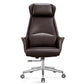 Modern Armless Leather Office Chair No Distressing Ergonomic Desk Chair