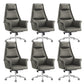 Modern Armless Office Chair No Distressing Ergonomic Desk Chair with Wheels