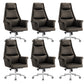 Modern Armless Office Chair No Distressing Ergonomic Desk Chair with Wheels