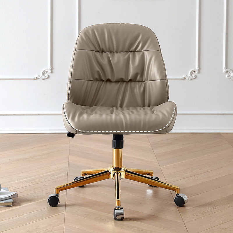 Sedia da ufficio girevole contemporanea compito in fico in pelle sedia