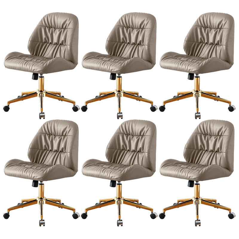 Sedia da ufficio girevole contemporanea compito in fico in pelle sedia