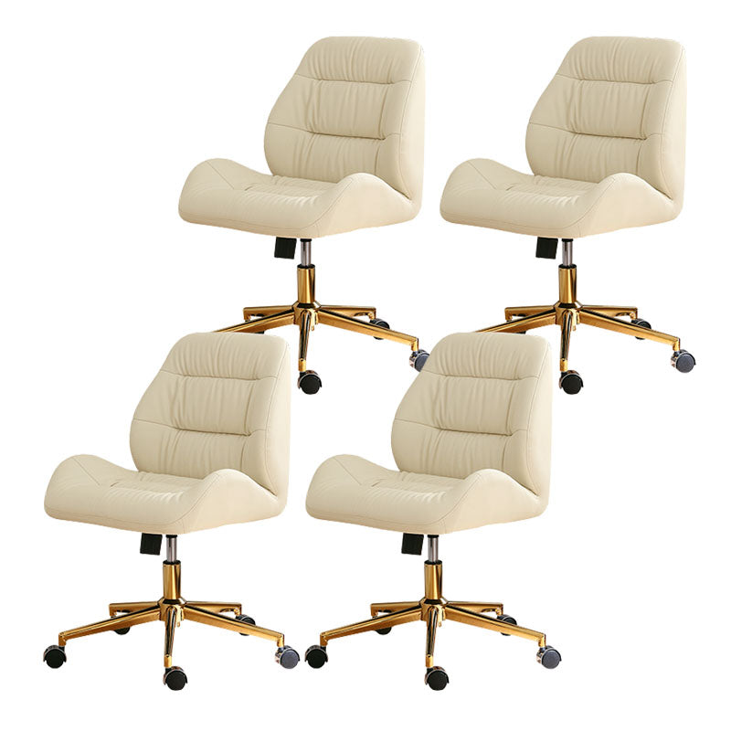 Sedia da ufficio girevole contemporanea compito in fico in pelle sedia