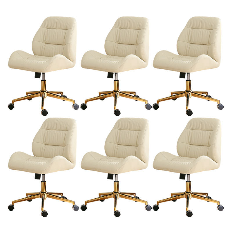 Sedia da ufficio girevole contemporanea compito in fico in pelle sedia