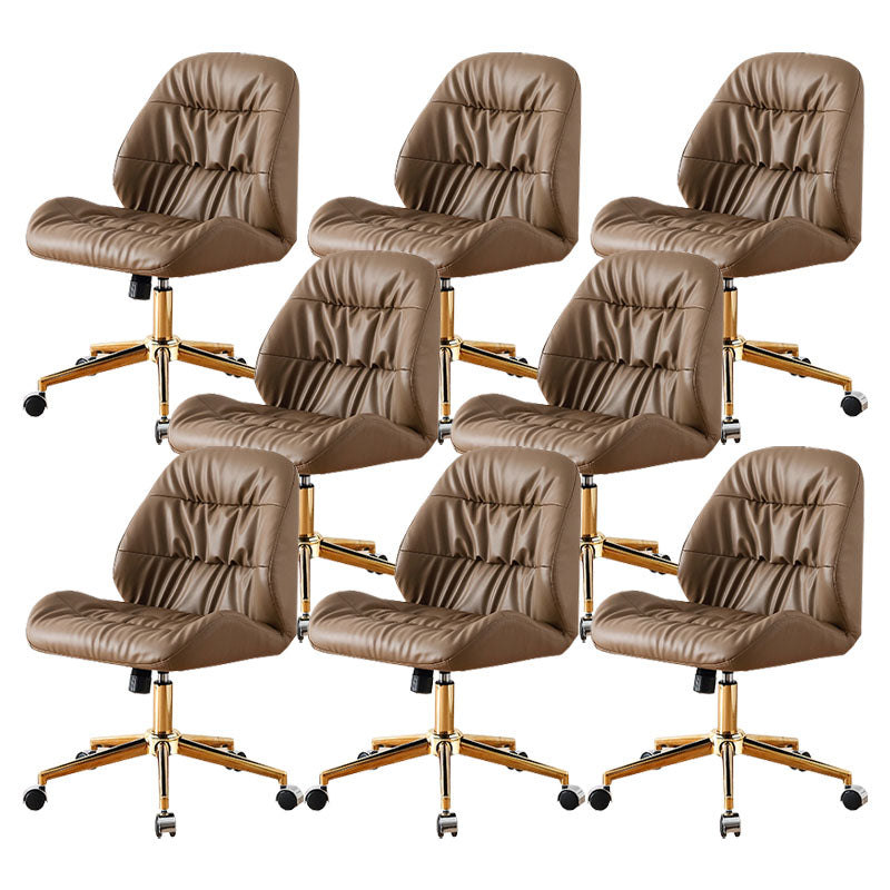 Sedia da ufficio girevole contemporanea compito in fico in pelle sedia