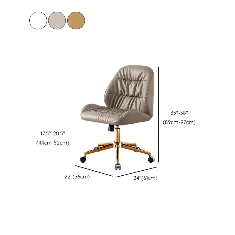 Sedia da ufficio girevole contemporanea compito in fico in pelle sedia