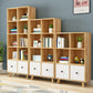 2-Drawer Solid Wood Accent Chest Natural Modern Cabinet with Shelves