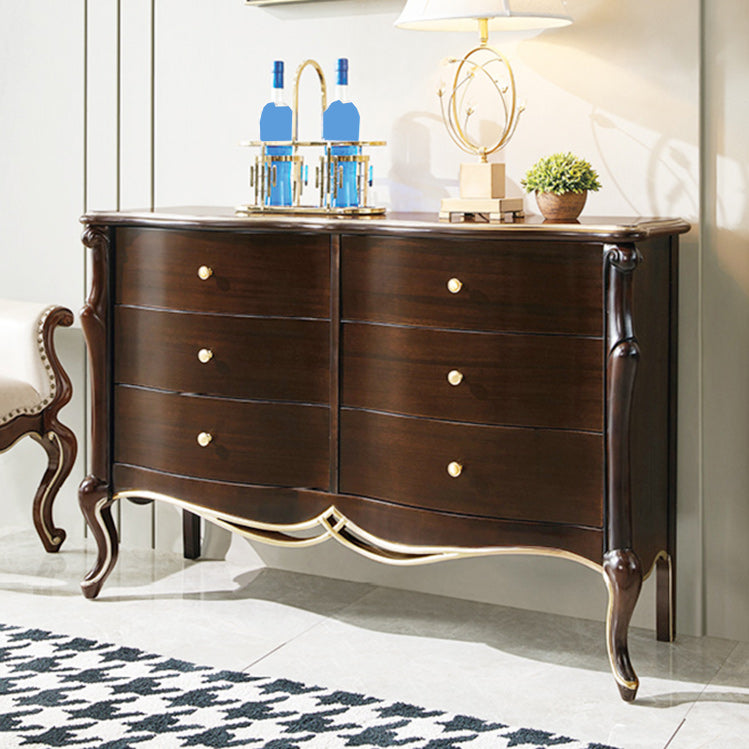 Mid-Century Modern Storage Cabinet Solid Wood 5/6-Drawer Accent Chest Clearhalo 'Cabinets & Chests' 'cabinets_chests' 'furn' 'furn_cabinets_chests' 'Furniture' 'Living Room Furniture' 7117470