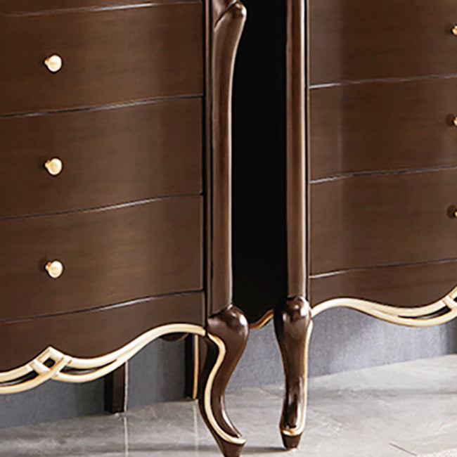 Mid-Century Modern Storage Cabinet Solid Wood 5/6-Drawer Accent Chest Clearhalo 'Cabinets & Chests' 'cabinets_chests' 'furn' 'furn_cabinets_chests' 'Furniture' 'Living Room Furniture' 7117473