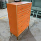 5 Drawers Accent Chest Modernism 47.2" Tall Solid Wood Cabinet Orange Clearhalo 'Cabinets & Chests' 'cabinets_chests' 'furn' 'furn_cabinets_chests' 'Furniture' 'Living Room Furniture' 7117492