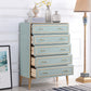 5 Drawers Accent Chest Modernism 47.2" Tall Solid Wood Cabinet Clearhalo 'Cabinets & Chests' 'cabinets_chests' 'furn' 'furn_cabinets_chests' 'Furniture' 'Living Room Furniture' 7117495