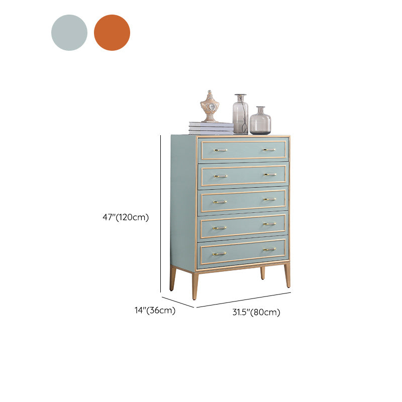 5 Drawers Accent Chest Modernism 47.2" Tall Solid Wood Cabinet Clearhalo 'Cabinets & Chests' 'cabinets_chests' 'furn' 'furn_cabinets_chests' 'Furniture' 'Living Room Furniture' 7117500