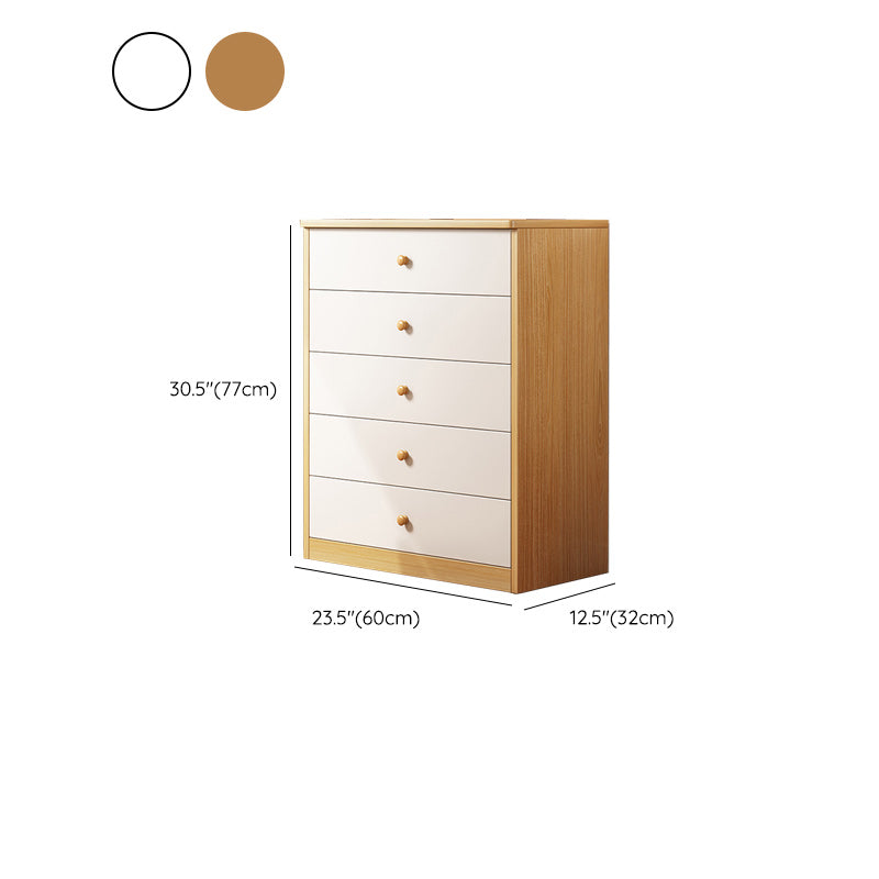 Armadio di stoccaggio standard moderno mobile laterale rettangolo in legno con cassetti