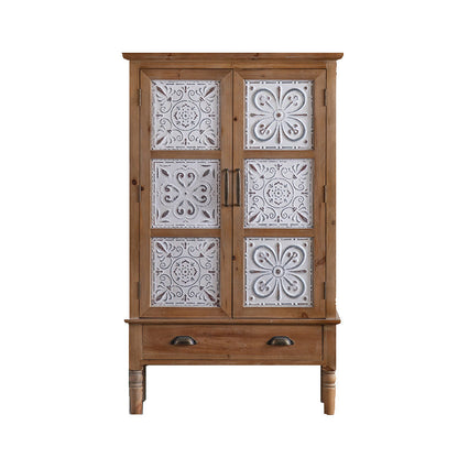 Notiertes Holzakzentschrank Industrielle Massivholzkiste mit Schubladen