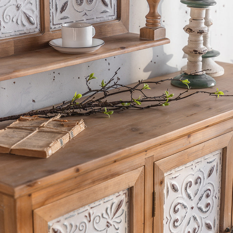 Notiertes Holzakzentschrank Industrielle Massivholzkiste mit Schubladen