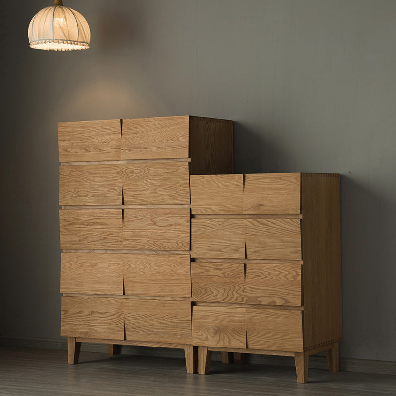Modern Natural Cabinet with Drawers Solid Wood 16.9" D Chest Clearhalo 'Cabinets & Chests' 'cabinets_chests' 'furn' 'furn_cabinets_chests' 'Furniture' 'Living Room Furniture' 7117609