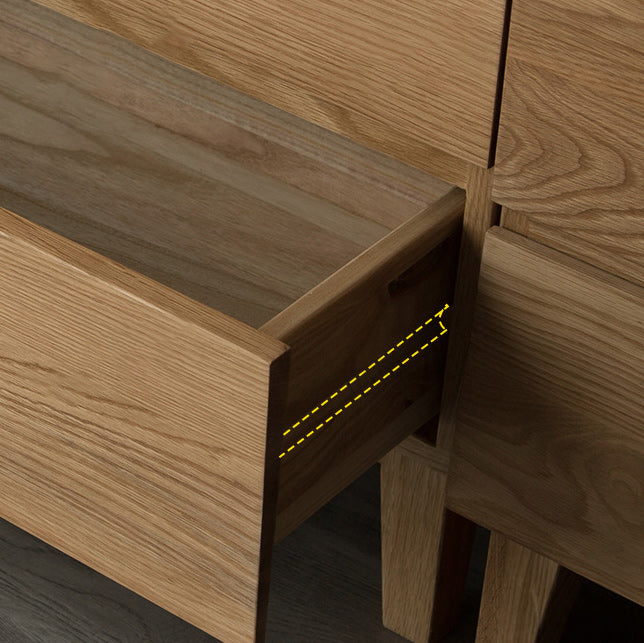 Modern Natural Cabinet with Drawers Solid Wood 16.9" D Chest Clearhalo 'Cabinets & Chests' 'cabinets_chests' 'furn' 'furn_cabinets_chests' 'Furniture' 'Living Room Furniture' 7117617