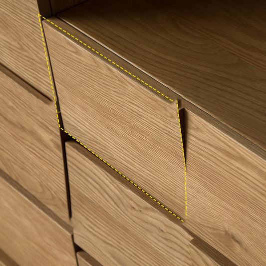 Modern Natural Cabinet with Drawers Solid Wood 16.9" D Chest Clearhalo 'Cabinets & Chests' 'cabinets_chests' 'furn' 'furn_cabinets_chests' 'Furniture' 'Living Room Furniture' 7117618