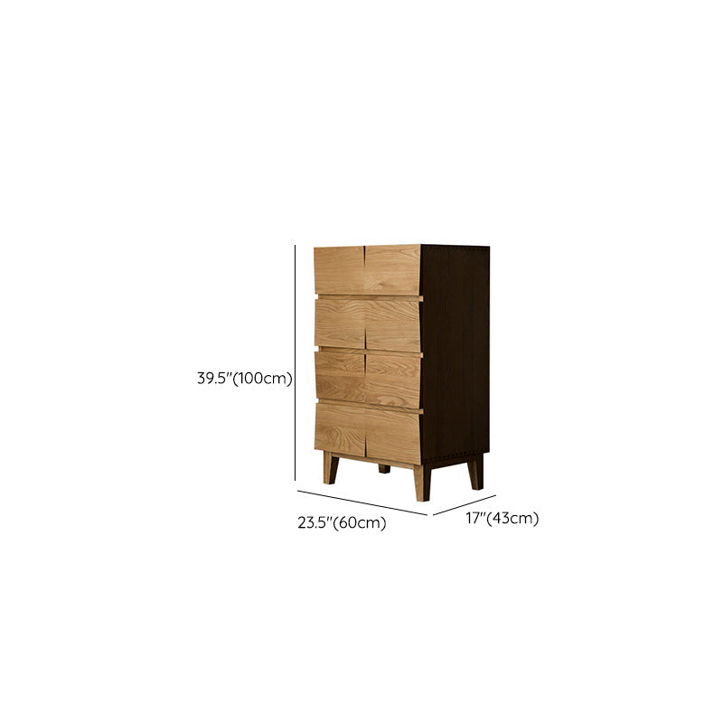 Modern Natural Cabinet with Drawers Solid Wood 16.9" D Chest Clearhalo 'Cabinets & Chests' 'cabinets_chests' 'furn' 'furn_cabinets_chests' 'Furniture' 'Living Room Furniture' 7117619