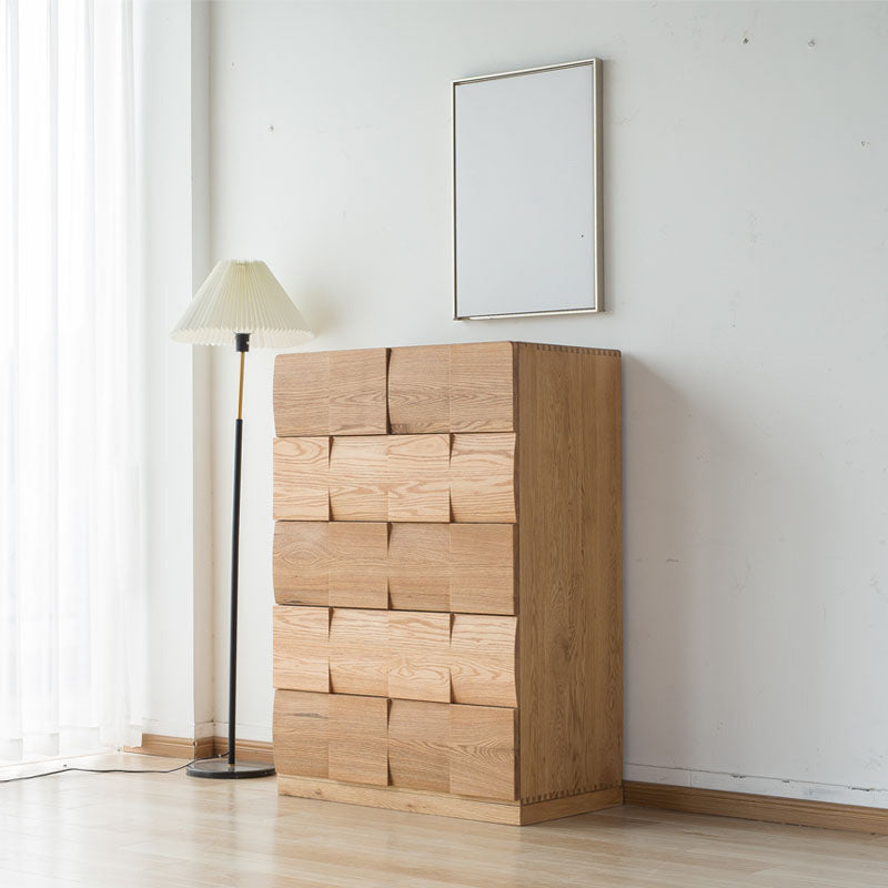 6-Drawer Solid Wood Accent Chest 49.2-In Tall Storage Cabinet Clearhalo 'Cabinets & Chests' 'cabinets_chests' 'furn' 'furn_cabinets_chests' 'Furniture' 'Living Room Furniture' 7117624