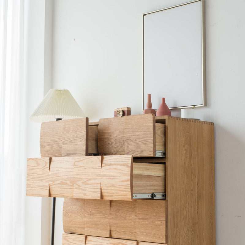 6-Drawer Solid Wood Accent Chest 49.2-In Tall Storage Cabinet Clearhalo 'Cabinets & Chests' 'cabinets_chests' 'furn' 'furn_cabinets_chests' 'Furniture' 'Living Room Furniture' 7117628