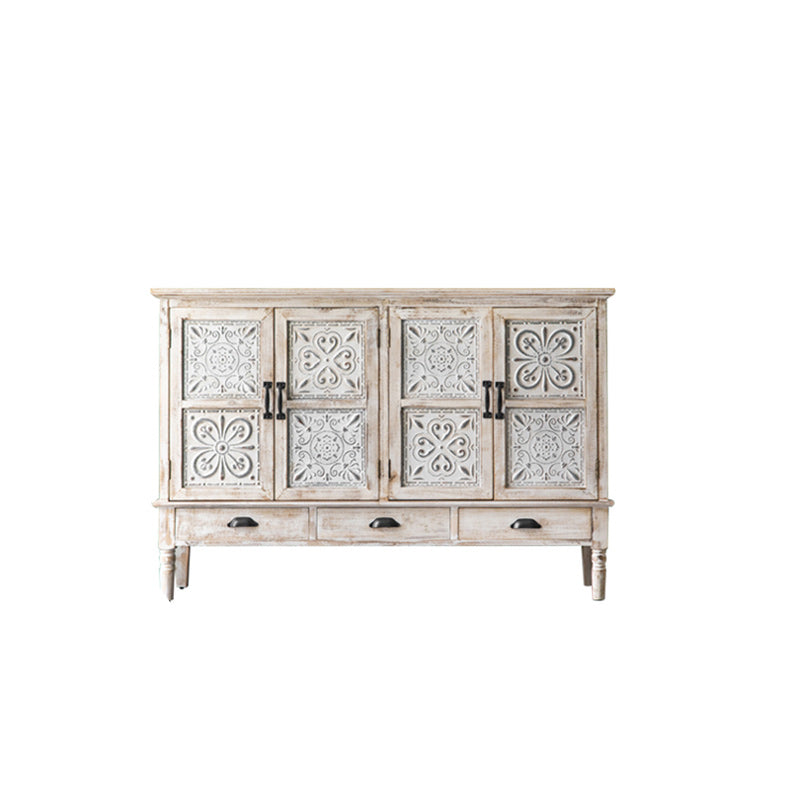 Industrial Stain Resistant Cabinet Distressed Wood Solid Wood Accent Cabinet 59.1"L x 13.8"W x 39.4"H Clearhalo 'Cabinets & Chests' 'cabinets_chests' 'furn' 'furn_cabinets_chests' 'Furniture' 'Living Room Furniture' 7117637