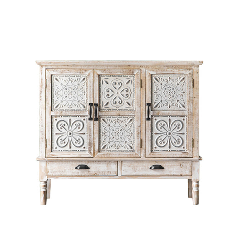 Industrial Stain Resistant Cabinet Distressed Wood Solid Wood Accent Cabinet 59"L x 14"W x 41"H Clearhalo 'Cabinets & Chests' 'cabinets_chests' 'furn' 'furn_cabinets_chests' 'Furniture' 'Living Room Furniture' 7117641