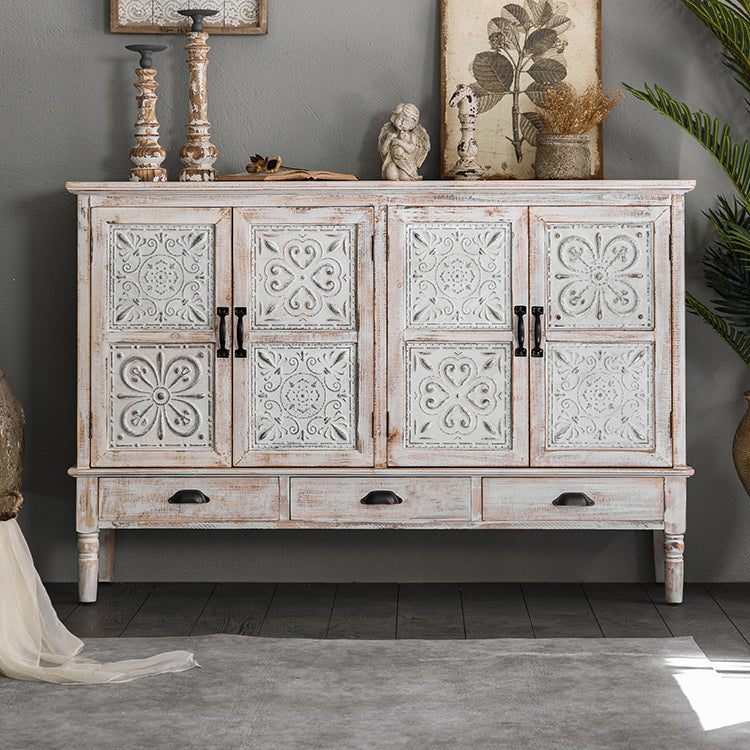 Industrial Stain Resistant Cabinet Distressed Wood Solid Wood Accent Cabinet Clearhalo 'Cabinets & Chests' 'cabinets_chests' 'furn' 'furn_cabinets_chests' 'Furniture' 'Living Room Furniture' 7117642