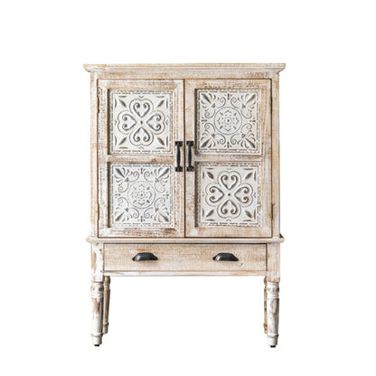 Industrial Stain Resistant Cabinet Distressed Wood Solid Wood Accent Cabinet 31"L x 14"W x 43"H Clearhalo 'Cabinets & Chests' 'cabinets_chests' 'furn' 'furn_cabinets_chests' 'Furniture' 'Living Room Furniture' 7117645