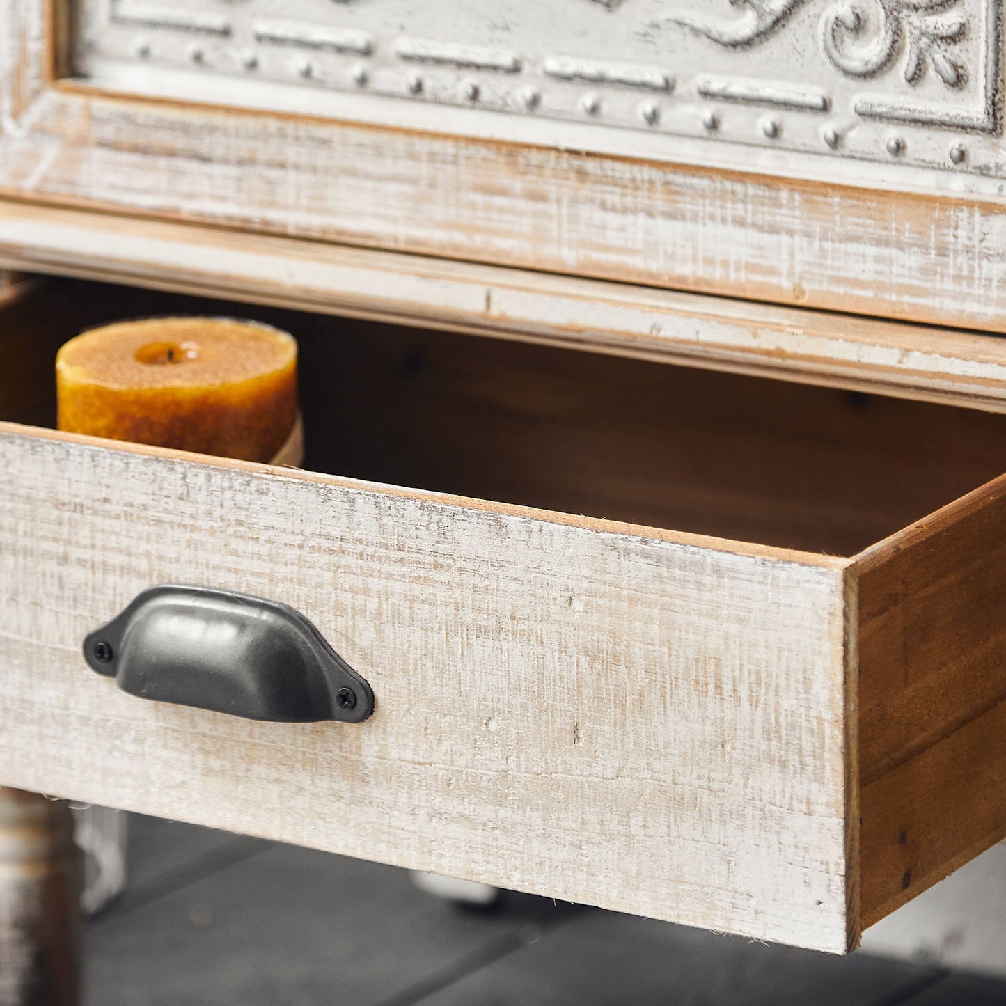 Industrial Stain Resistant Cabinet Distressed Wood Solid Wood Accent Cabinet Clearhalo 'Cabinets & Chests' 'cabinets_chests' 'furn' 'furn_cabinets_chests' 'Furniture' 'Living Room Furniture' 7117648