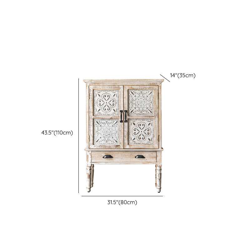 Industrial Stain Resistant Cabinet Distressed Wood Solid Wood Accent Cabinet Clearhalo 'Cabinets & Chests' 'cabinets_chests' 'furn' 'furn_cabinets_chests' 'Furniture' 'Living Room Furniture' 7117651