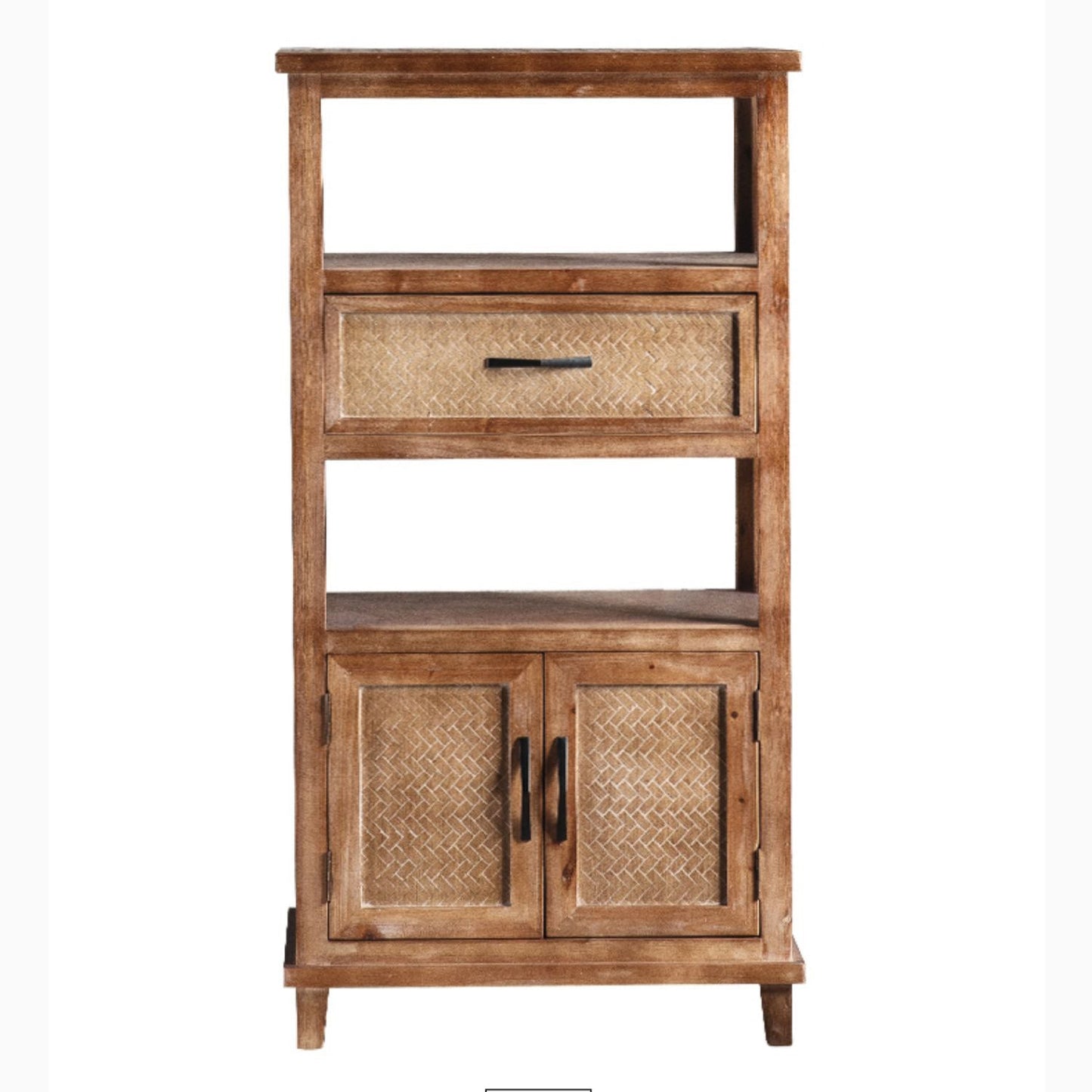 Industrial Solid Wood Side Cabinet Distressed Wood Accent Cabinet